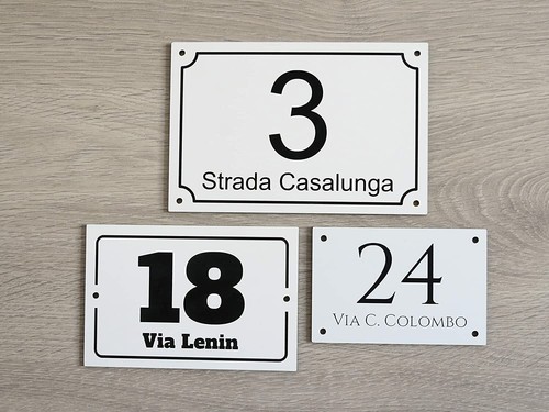 Numero civico laminato - numero,