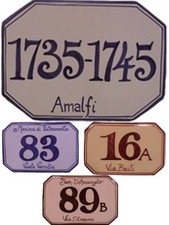 cm. 22 x 17 Numero civico