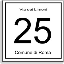 Numero Civico Moderno