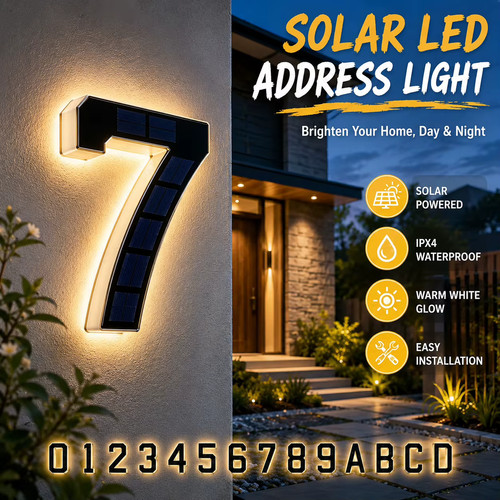 Luce led solare per numero - solare,