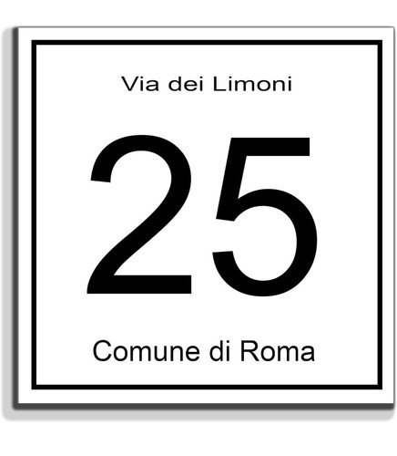 Numero civico laminato - numero,