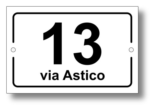 Numero civico laminato - civico, in